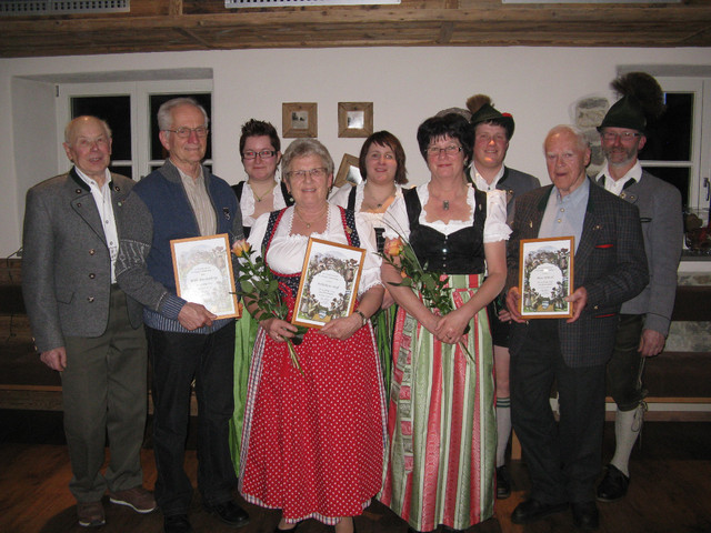 Josef Wiedemann, Willi Buchenberg, Franziska Albrecht, Mini Weiß, Andrea Birk, Siglinde Rasch, Martin Mader, Hans Mikschl, Anton Albrecht